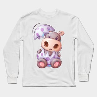 Hippopotamus in an egg Long Sleeve T-Shirt